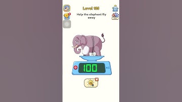 Dop 5: Delete One Part Level 135 | Help the elephant fly away #shorts