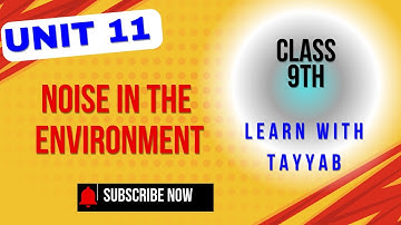 Unit 11 Noise Pollution in the Environment | English 9th |BISERWP | Board Exam Preparation