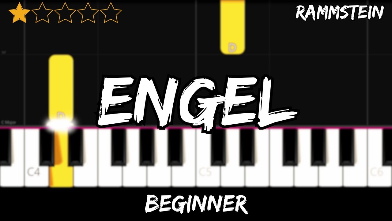 Rammstein - Engel - Easy Beginner Piano Tutorial - For 1 Hand