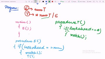 RECURSIVE DESCENT PARSER PART 22 Final