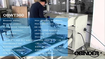 OBWT380 Semi-automatic Double Wire O Binding Machine