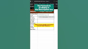 How to Create Google Maps Links in Excel | Open Locations with One Click!#excelhacks#excel#exceltips