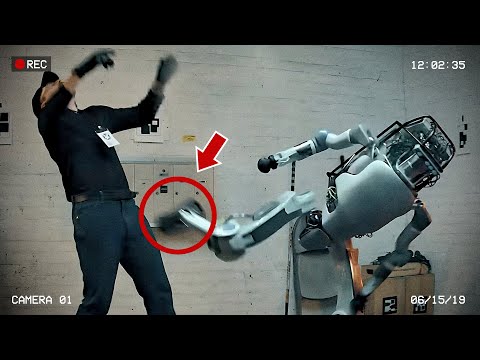 AI Robot caught on cam fighting back at humans