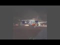羽田空港で日航機炎上