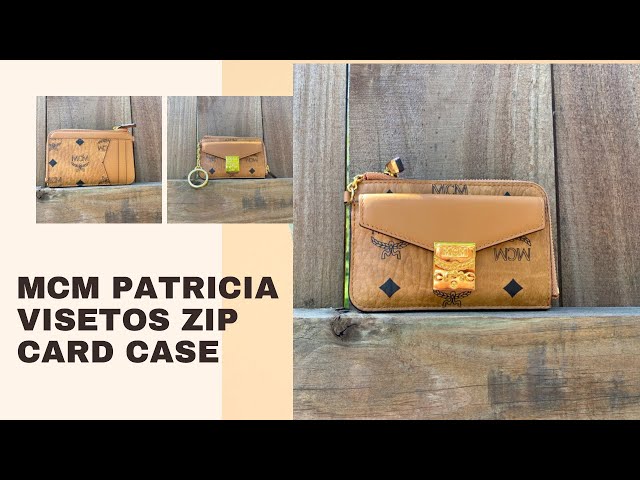 MCM Mini Patricia Visetos Leather Card Case