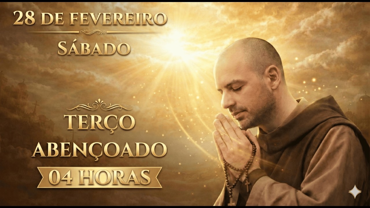 TERÇO DE HOJE – 28/02/2026 – SÁBADO: MISTÉRIOS GOZOSOS– 04 HORAS