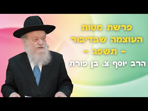 פרשת מטות - העוצמה שבדיבור! | הרב יוסף צ. בן פורת - תשפ"ג