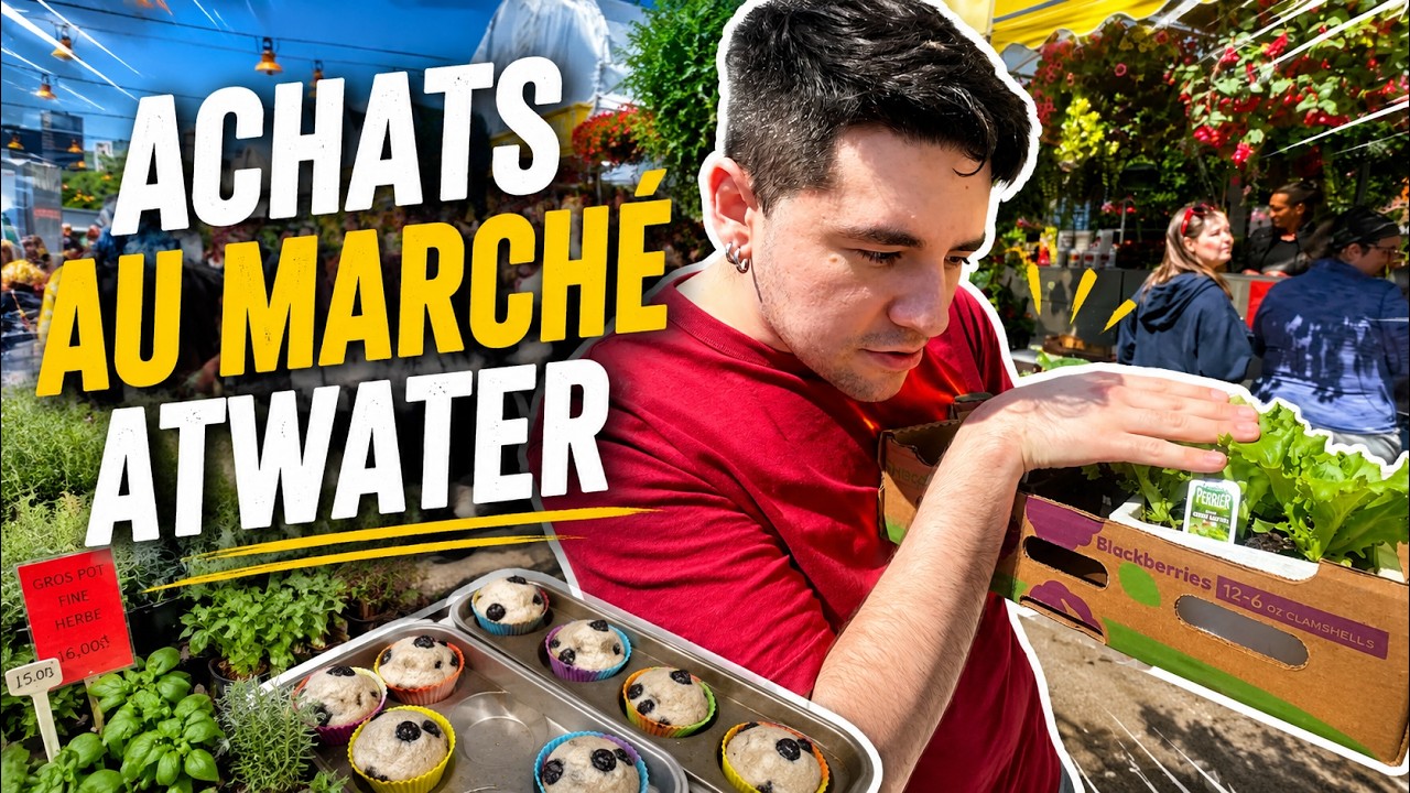 Télétravail, soirée relaxe, achats au Marché Atwater, tâches du dimanche et meal prep collations!