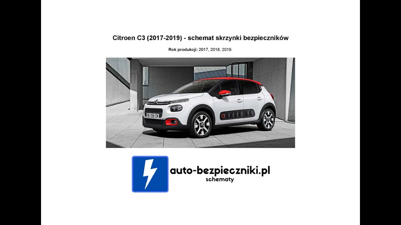 Citroen C3 (2017-2019) – Skrzynka Bezpieczników - Youtube