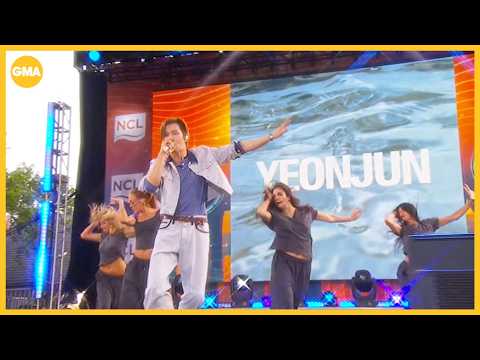Yeonjun performs 'Ice Cream' on 'GMA'