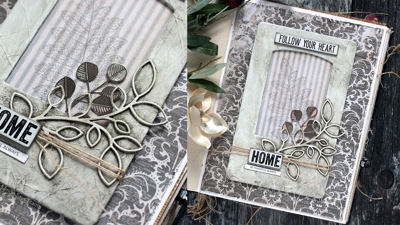 Art Journaling Creating a Relief with Dies and Glazing Medium YouTube