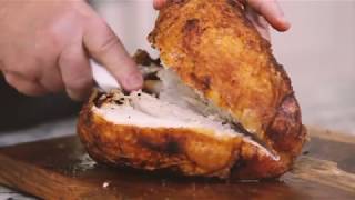 Butterball's chef tony seta and masterbuilt ceo john mclemore teach
you how to deep fry a bone-in turkey breast.