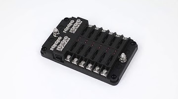 12 Way Blade Fuse Box Holder Block LED Indicator For Car Boat Marine Bus Van 32V