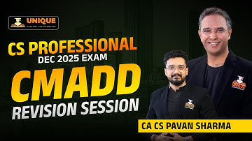 CS PROFESSIONAL | CMADD - REVISION MARATHON - PART  2  (Ch 13 to 15) | DEC 25 | CA CS PAVAN SHARMA
