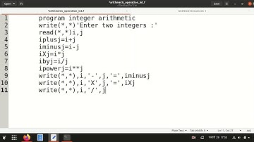 [ForTran 2] Integer Arithmetic Operation