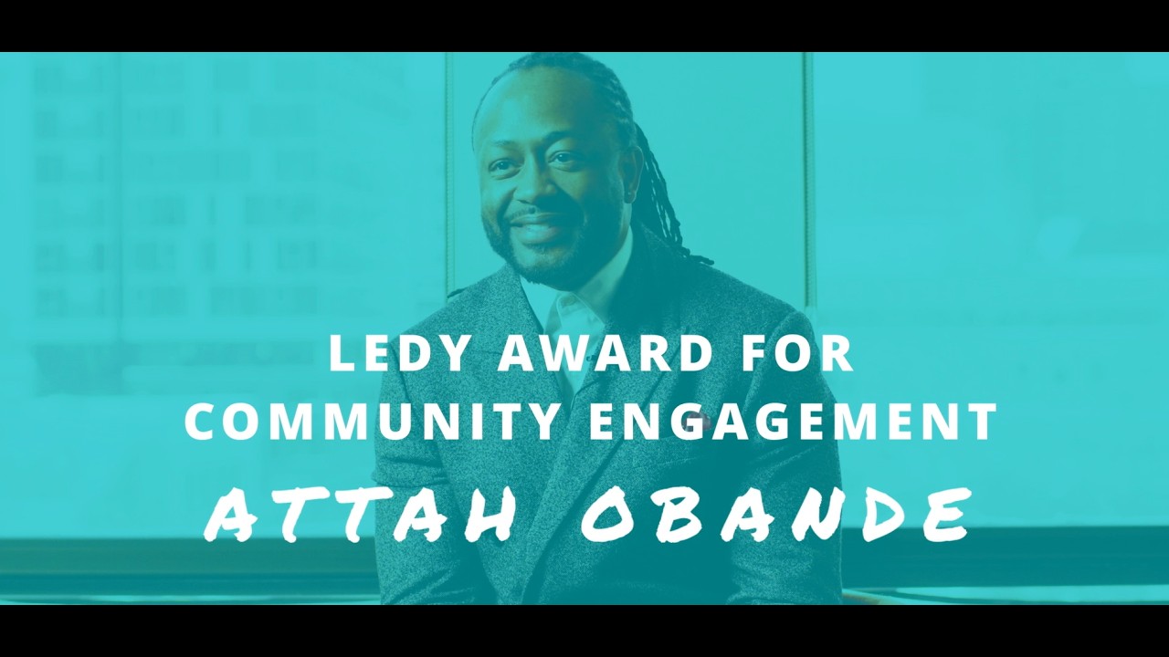 Video: Attah Obande receives the Ledy Award for Community Engagement
