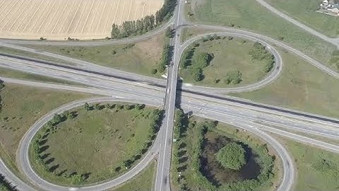Traffic Interchange Aerial Stock Video