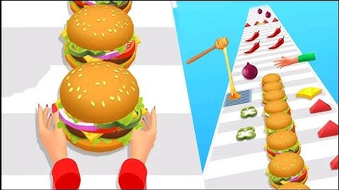 Satisfying Mobile Game Burger Run Top Free Gameplay Walkthrough Part 1 #gaming #games #shorts