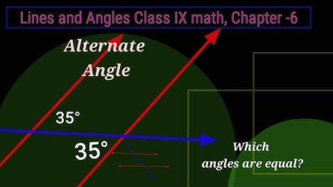 Class 6 math Chapter 6|Alternate Angles| Class 9 math chapter 6|in nepali|C9m6.Aser