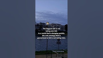Mark Zuckerberg about the Biggest Risk in Your Life