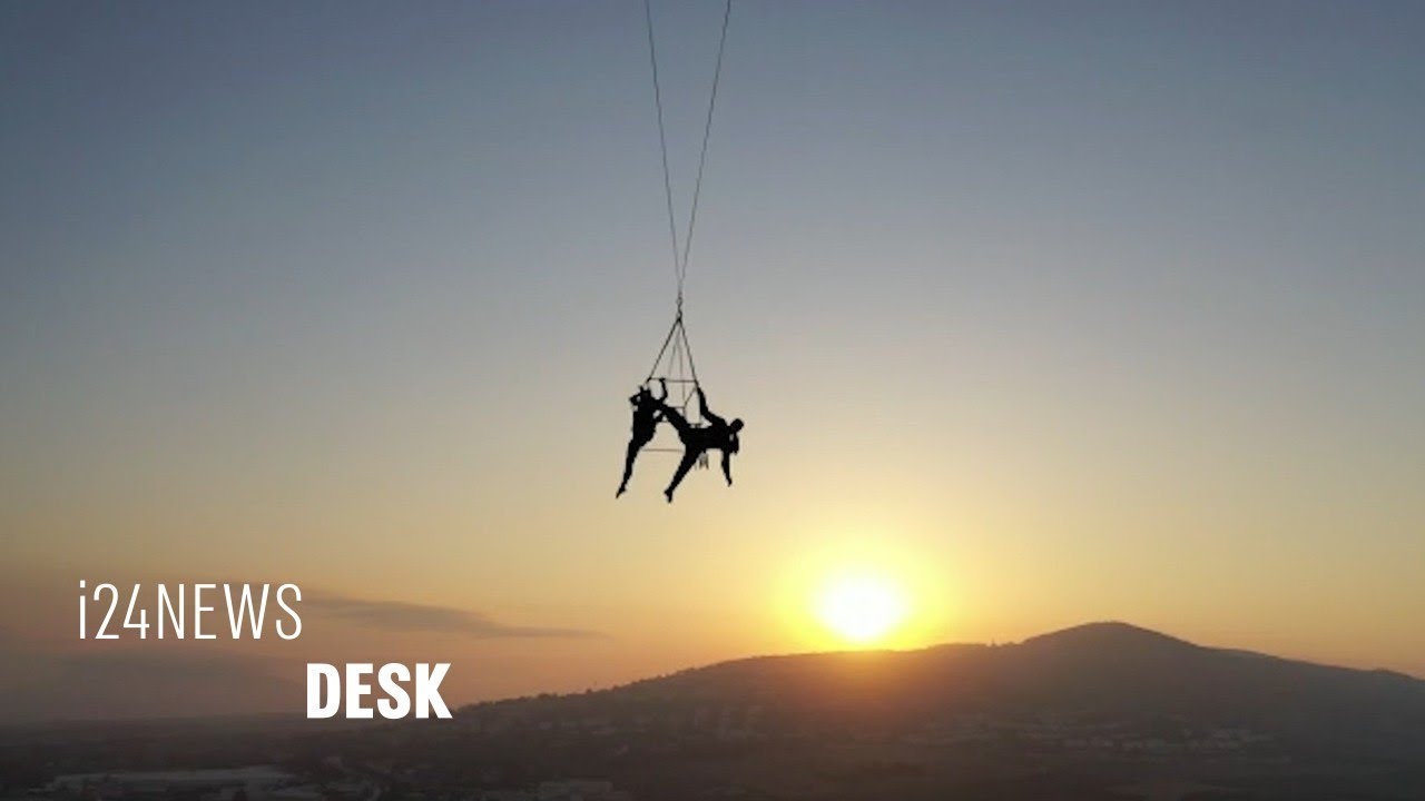 Acrobatics and Skydiving from Hot Air Balloon in Israel