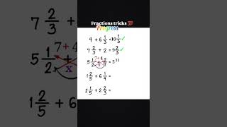 Learn Fractions 💯 #fractions #fractiontricks #mathstricks #trending #viral #reasoning #shorts