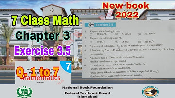 Class 7 Math Chapter 3 Exercise 3.5 | Q. 1to7 | ratio rate and proportion | 7mathnew | ilmi darasgah