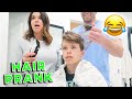 EPIC HAIRCUT PRANK | CUT OFF OUR TWELVE YEAR OLD’S HAIR | HE GETS SO MAD 😡| HILARIOUS REACTION