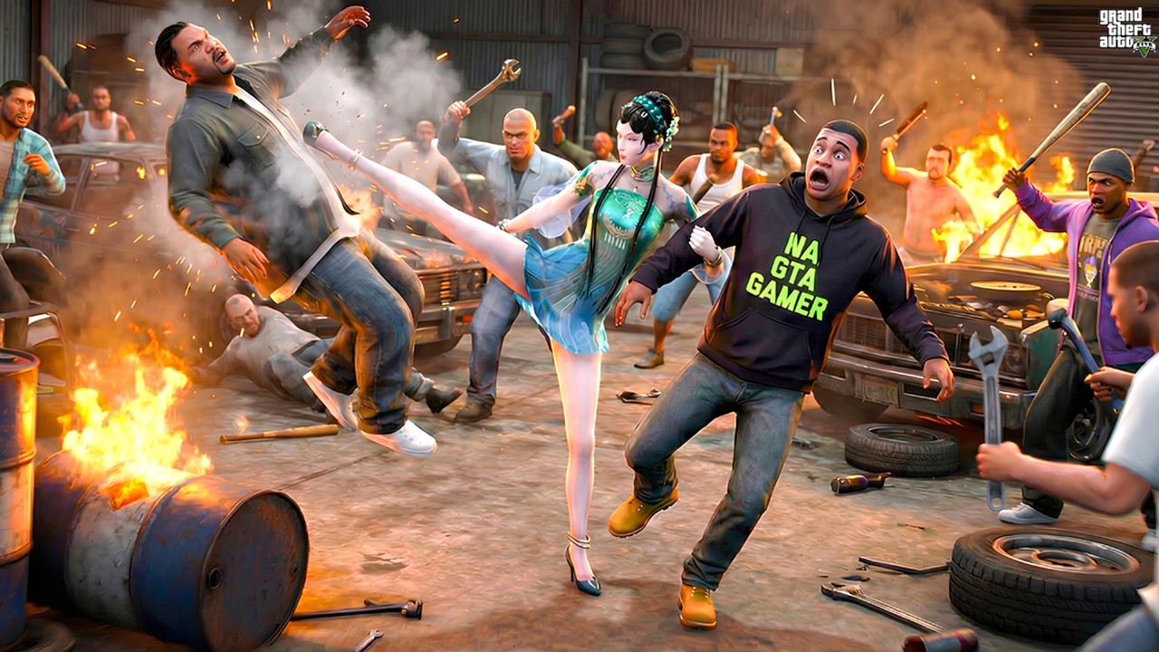 ROWDY GANG Franklin save Franklin ❤️ Girlfriend in GTA5 😱🔥 | NA GTA GAMER