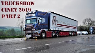 Truckshow Ciney 2019 - trucks are leaving with loud pipes in 4K- Part 2