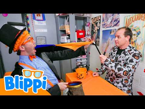 Blippi Learns Halloween Magic Tricks at a Magic Shop! Spooky Tricks & Surprises!