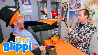 Blippi Learns Halloween Magic Tricks at a Magic Shop! Spooky Tricks & Surprises!