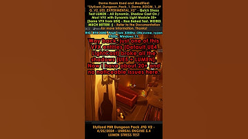 Stylized PBR Dungeon Pack JFG V2 - UNREAL ENGINE 5.4 - STRESS TEST LUMEN - A FEW NOTES TOO YT SHORT