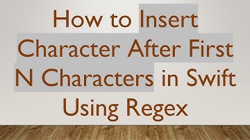 How to Insert Character After First N Characters in Swift Using Regex