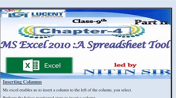 Ms excel 2010 class 9 chapter 4 part 11