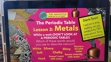 Home Ed: Periodic Table 3: Metals!
