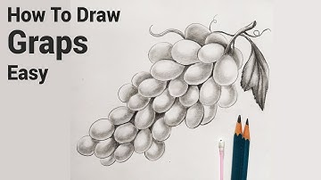 How To Draw Grapes with Pencil Shading | Realistic Fruit Drawing Tutorials | Graphite Techniques