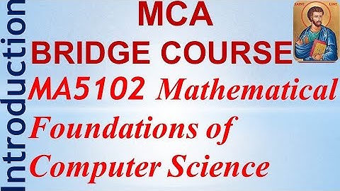 I MCA BRIDGE COURSE Introduction