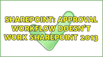 Sharepoint: Approval workflow doesn