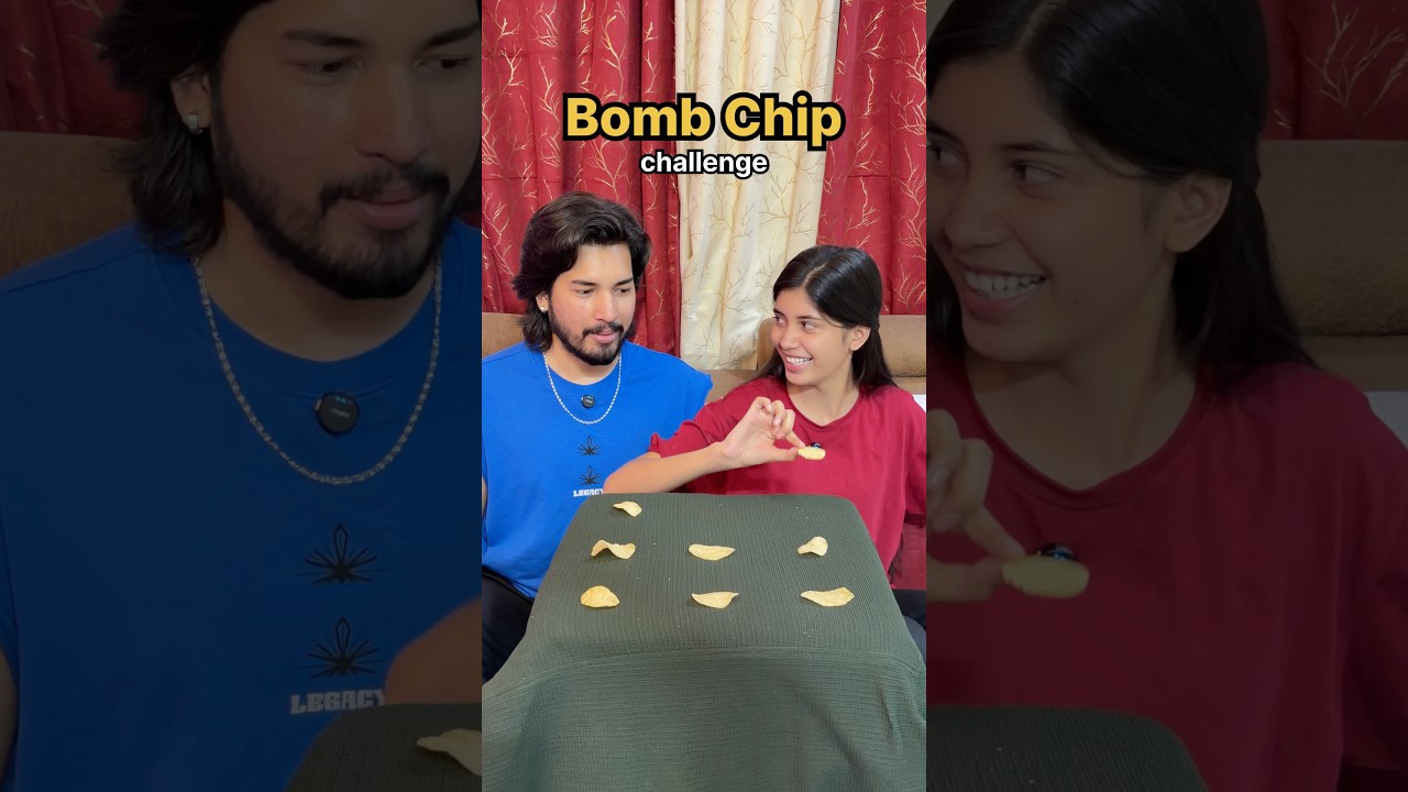 Kratika vs Ansh BOMB CHIP challenge 🤣💣🔥 #shorts