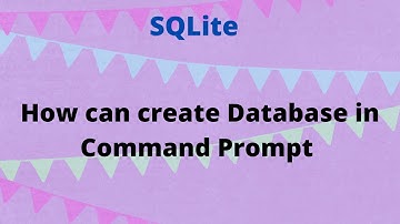 How to create Database of  sqlite  in Command  Prompt