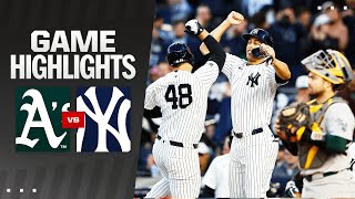 A's vs. Yankees Game Highlights (4\/23\/24) | MLB Highlights