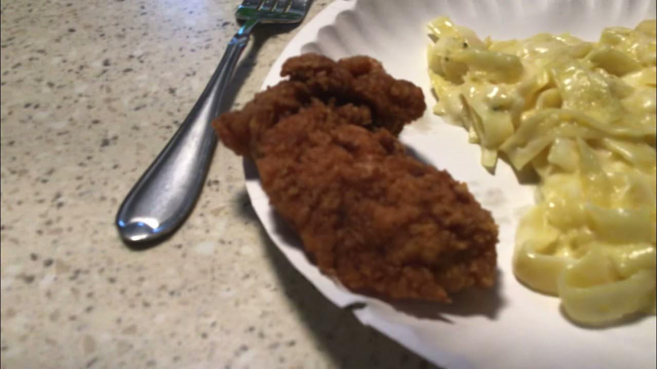 Macaroni with the chicken strips irl YouTube