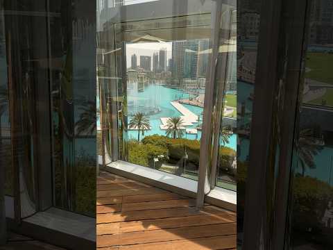Dubai fountain views From burj Khalifa restaurant rooftop 🇦🇪#rooftoprestaurant #palaceresorts