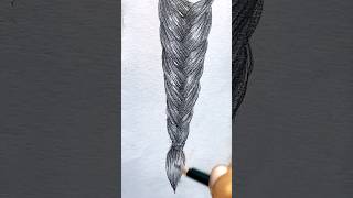 تعلم الرسم / كيفيه رسم شعر بنت
