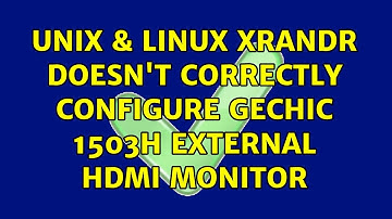 Unix & Linux: xrandr doesn