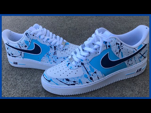 Nike Air Force 1 Custom Splatter Shoes