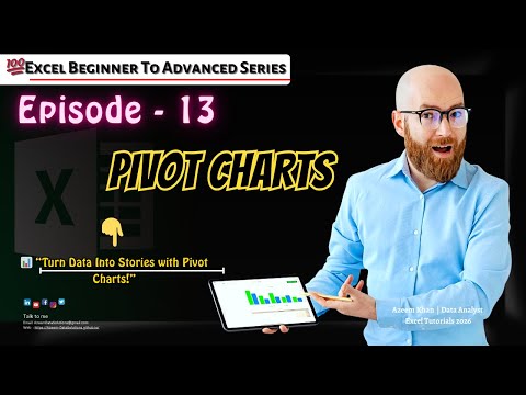 Episode 13 | Pivot Charts in Excel | Visual Data Analysis for Dashboards | Azeem DataSolutions