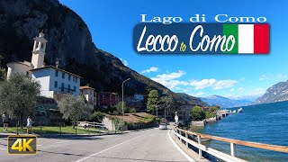 Lago di Como, Italy 🇮🇹 Scenic drive from Lecco to Como