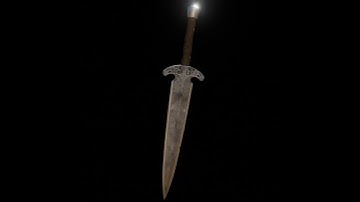Skyrim Steel Dagger Animated  #blender #skyrim #animation